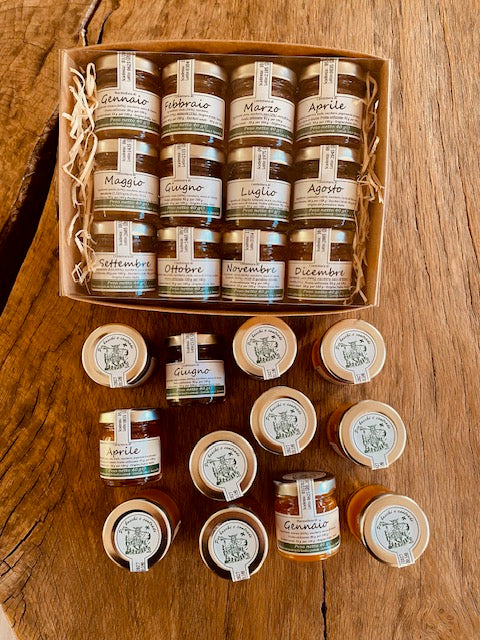 Box degustazione 12 gusti in vaso da 40 g