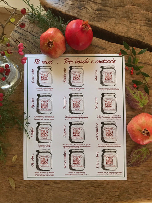 Scatola Calendario dei mesi - Comincia il nuovo anno con una confettura diversa ogni mese !!!