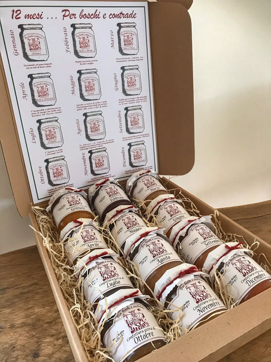 Scatola Calendario dei mesi - Comincia il nuovo anno con una confettura diversa ogni mese !!!