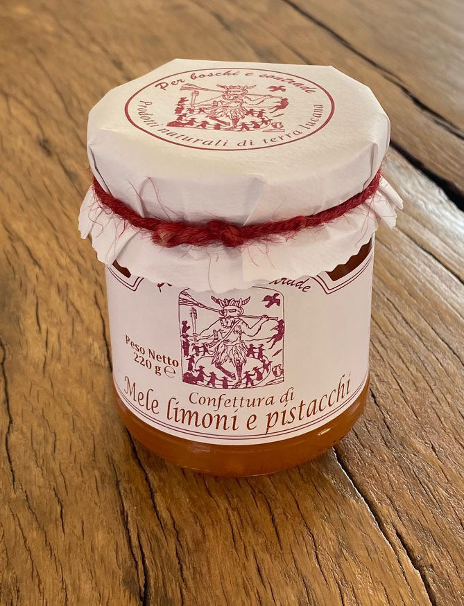 Confettura di mele limoni e pistacchi