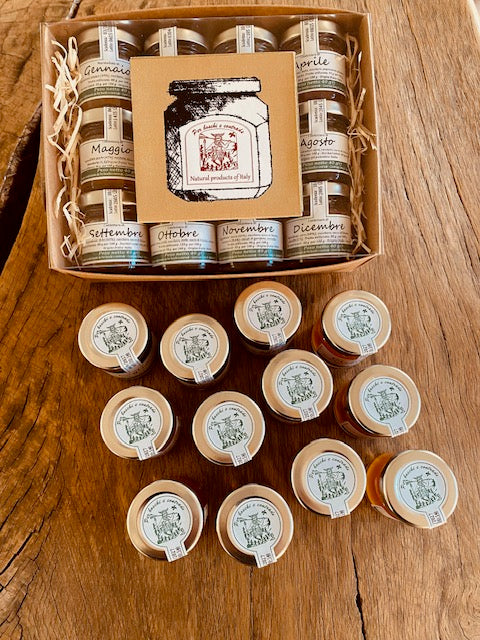 Box degustazione 12 gusti in vaso da 40 g